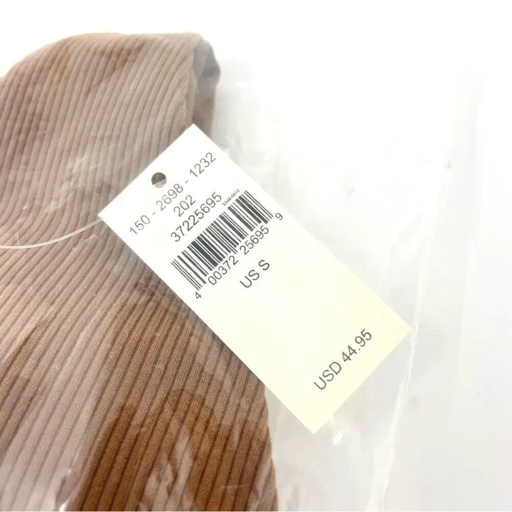 Aerie OFFLINE Ribbed Plunge Sports Bra w/ Back Mesh in Brown Women's Small $45 - Picture 7 of 8